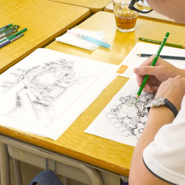 日本ガーデンデザイン専門学校 庭のイメージスケッチ2