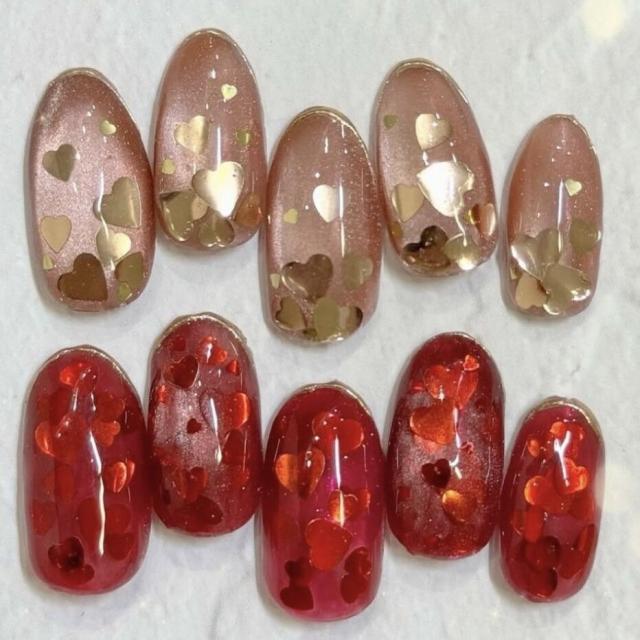 アイ　トータルビューティ専門学校 ハートホロ×推しカラーネイル体験1