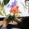 国際ファッションビューティ専門学校 「ミニブーケをつくろう」フラワーアレンジメント体験