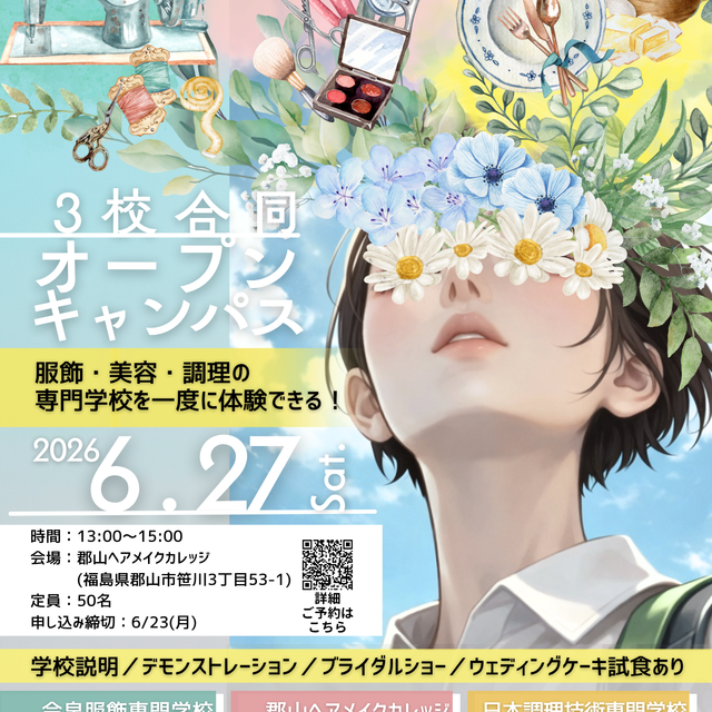 今泉服飾専門学校 【特別開催】3校合同オープンキャンパス【服飾・美容・調理】1