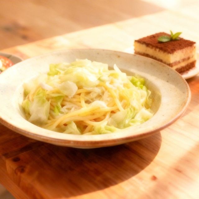 東京ベルエポック製菓調理専門学校 【調理体験】春野菜のペペロンチーノ1