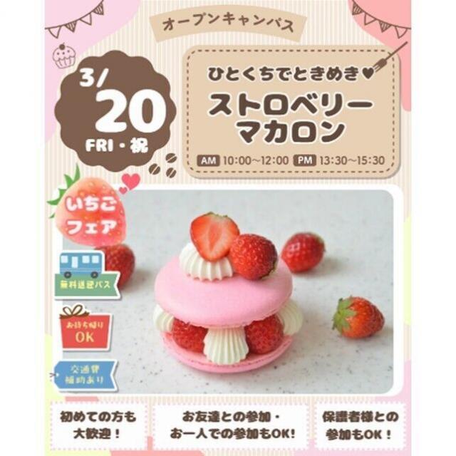 仙台スイーツ＆カフェ専門学校 【お持ち帰り＆体験＆試食】ストロベリーマカロン1