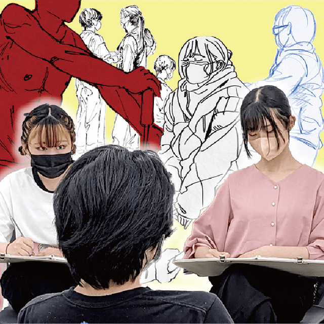 大阪総合デザイン専門学校 【漫画・アニメーション学科】クロッキーに挑戦！1