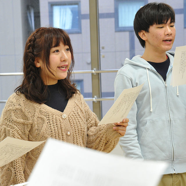 専門学校東京アナウンス学院 放送声優科の体験入学「発声発音実習」1