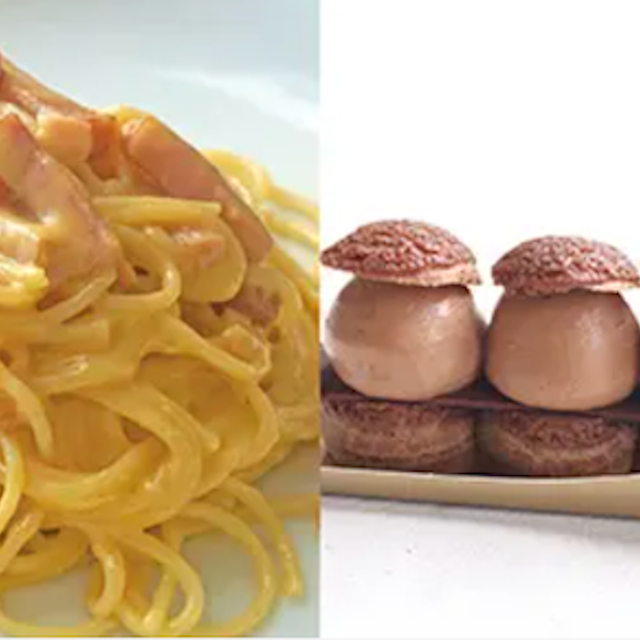 専門学校ビジョナリーアーツ よくばり　 本格パスタ×チョコレートエクレア1