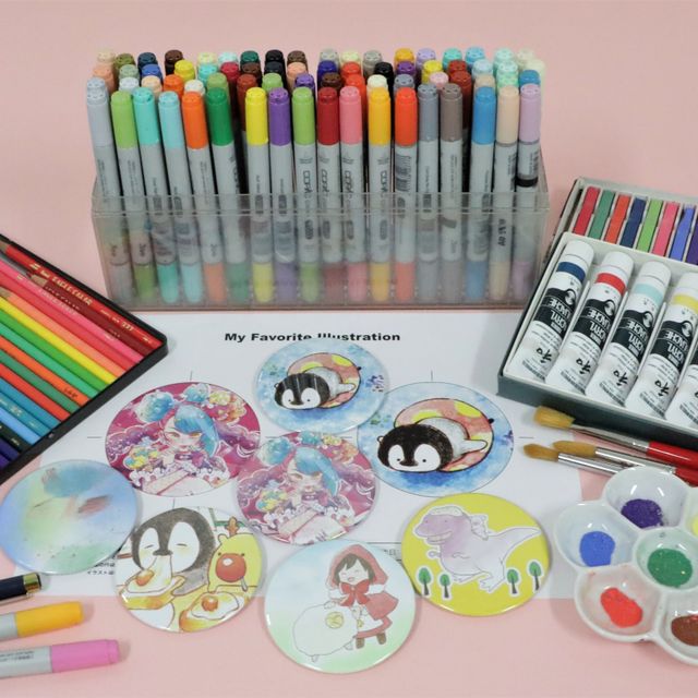 イラストを描いて缶バッジをつくろう イラストレーションコース あいち造形デザイン専門学校のオープンキャンパス情報と予約申込 スタディサプリ 進路