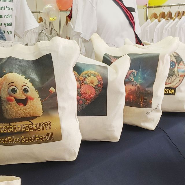 青山ファッションカレッジ 体験授業＆説明会：トートバッグにプリント体験1