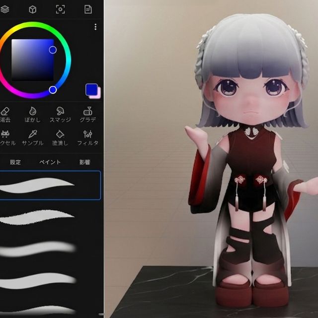 専門学校　札幌デザイナー学院 【ゲーム／3DCG専攻】キャラの3Dペイント1