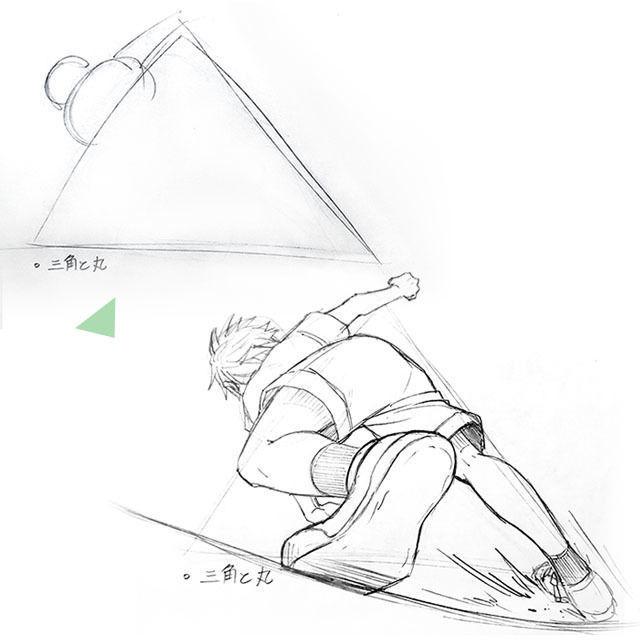 阿佐ヶ谷美術専門学校 ○△から考えるマンガのポーズ1