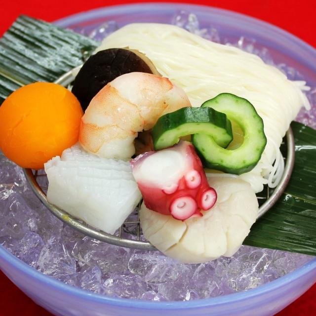 名古屋調理師専門学校 夏に美味しい 冷やしそうめんに海の幸!1