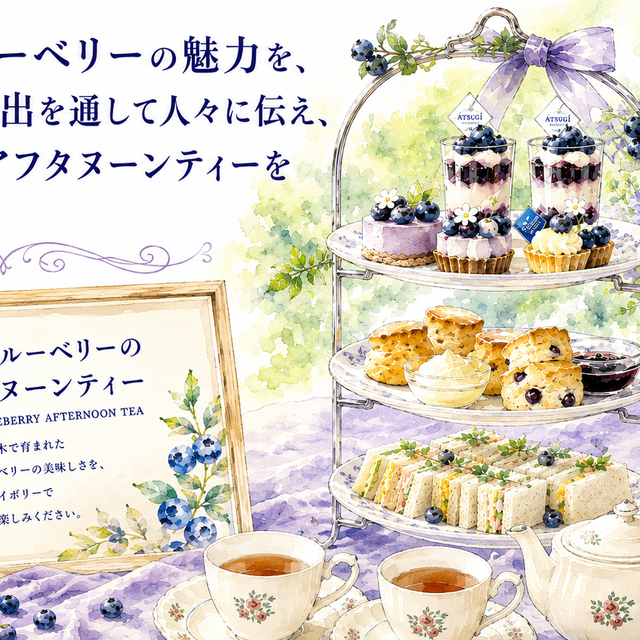 湘北短期大学 厚木産ブルーベリーで楽しむ アフタヌーンティー！1
