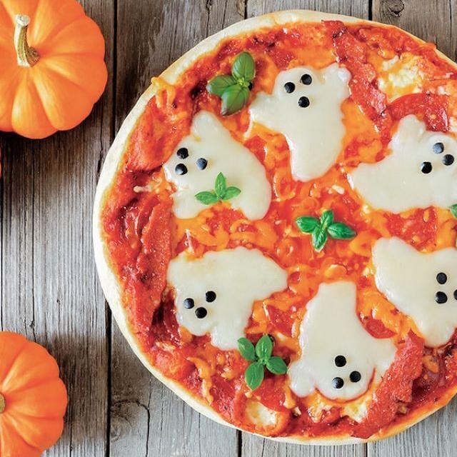 東京ベルエポック製菓調理専門学校 ▼調理体験：ハロウィンおばけピッツァ1