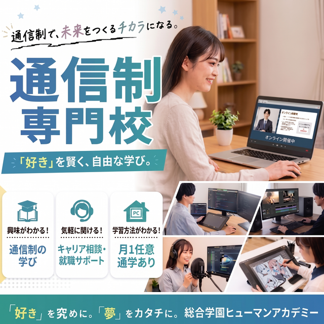 総合学園ヒューマンアカデミー仙台校 【2027年4月開校】通信制専門校 説明会開催！1