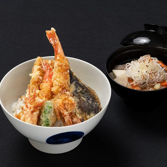 織田調理師専門学校 【7月】天丼&けんちん汁1