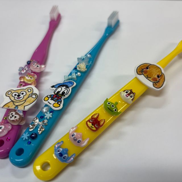 東海こども専門学校 東海歯科衛生士専門学校コラボ！デコ歯ブラシ作り2