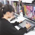 専門学校岡山ビジネスカレッジ アニメイラスト学科｜デジタル塗り絵体験！