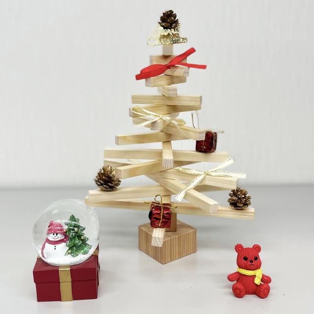 東京日建工科専門学校 卓上の木製ツリー作成【冬の特別オープンキャンパス】1