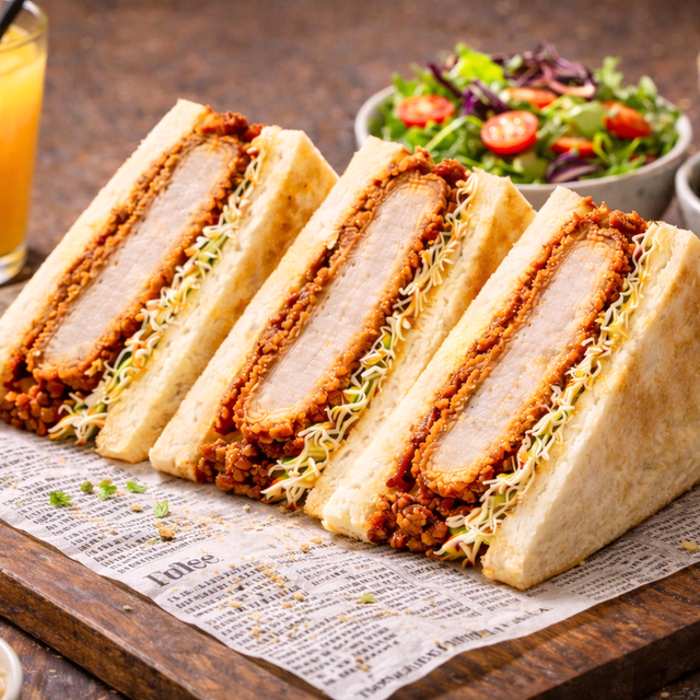 東京ベルエポック製菓調理専門学校 【調理体験】カツサンド1