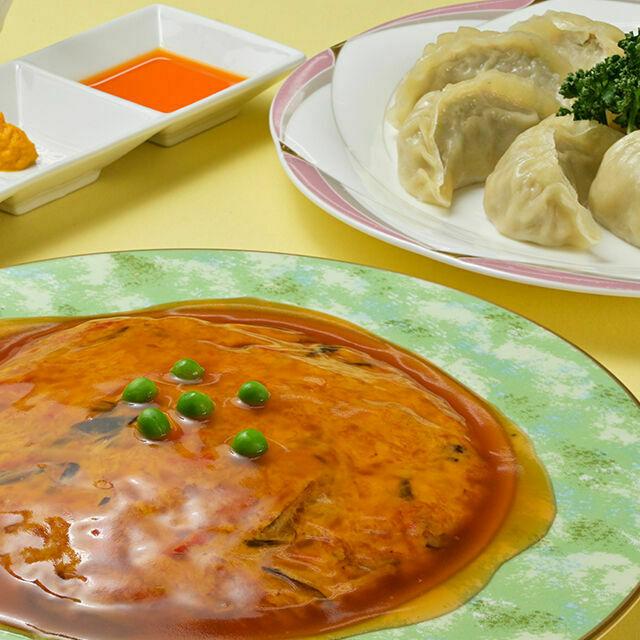 織田調理師専門学校 蟹玉&焼き餃子1