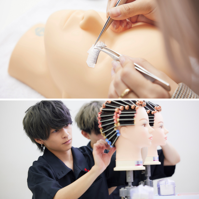 ジェイ　ヘアメイク美容専門学校 まつエク＆ワインディング体験1
