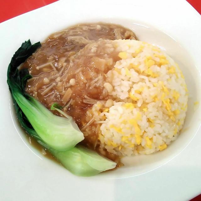 華調理製菓専門学校 フカヒレあんかけ炒飯&焼売&スープ&杏仁豆腐1