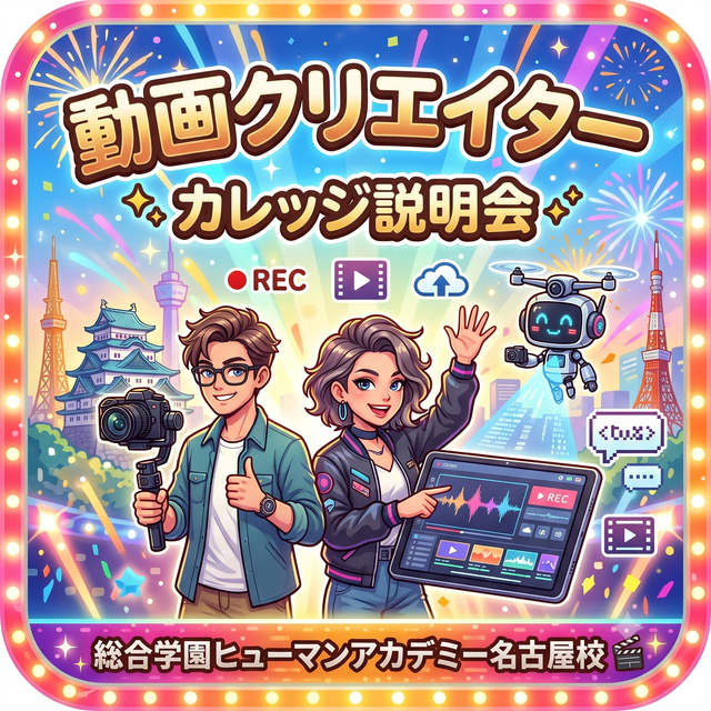 総合学園ヒューマンアカデミー名古屋校 動画クリエイターカレッジ（VTuber含む）説明会1