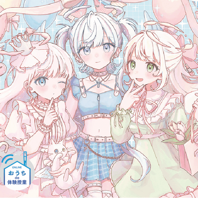 大阪総合デザイン専門学校 Aコース かわいい女性キャラクターを描いてみよう！1