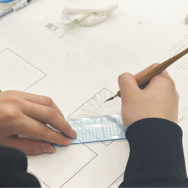 大阪総合デザイン専門学校 【漫画】つけペンで漫画家気分を体験してみよう！1