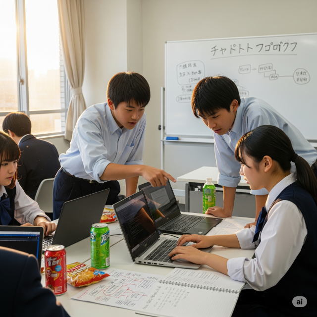 大阪ＩＴプログラミング＆会計専門学校天王寺校 【WEBデザイン専攻体験】Webで動くチャットボット作り！1