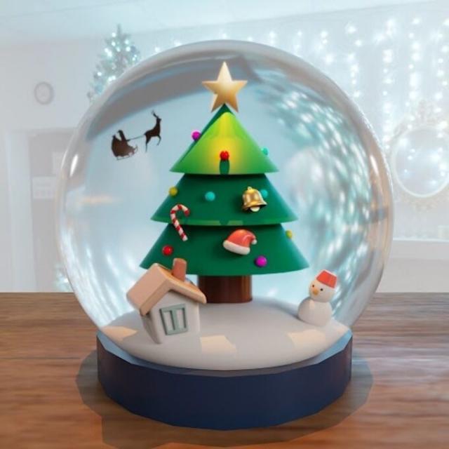 専門学校　札幌デザイナー学院 【ゲーム/3DCG専攻】3DCGでスノードーム1