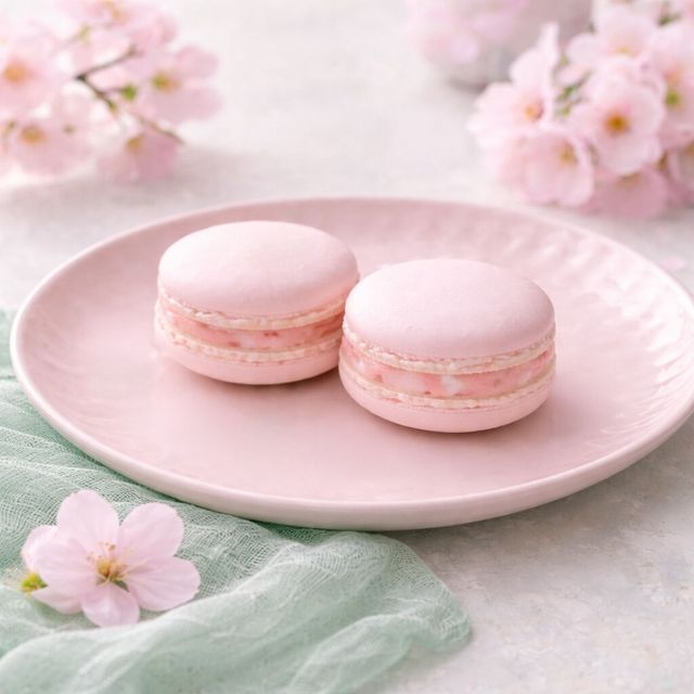 札幌観光ブライダル・製菓専門学校 【製菓学科】さくらマカロン1