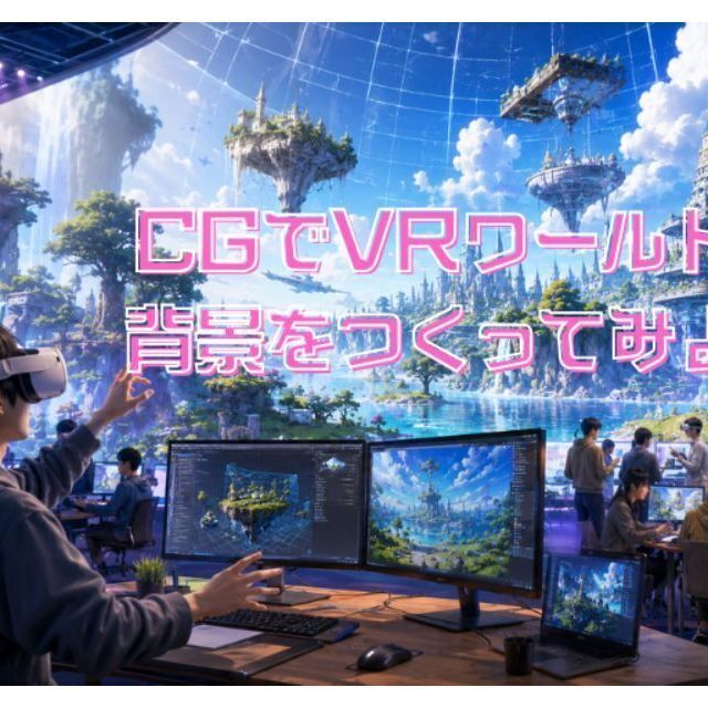 横浜デジタルアーツ専門学校 【CG系体験入学】CGでVRワールドの背景をつくってみよう1