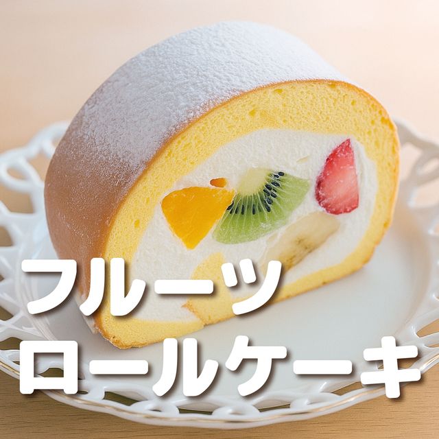 ＹＩＣ調理製菓専門学校 【製菓】フルーツロールケーキ1