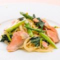 愛知調理専門学校 ソースと絡む豊かな風味　スモークサーモンのクリームパスタ