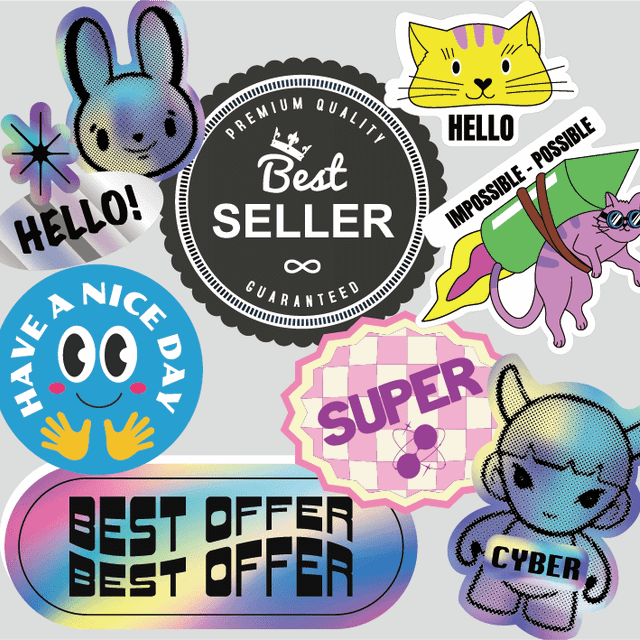 大阪総合デザイン専門学校 文字やイラストで工夫するオリジナルステッカー制作1