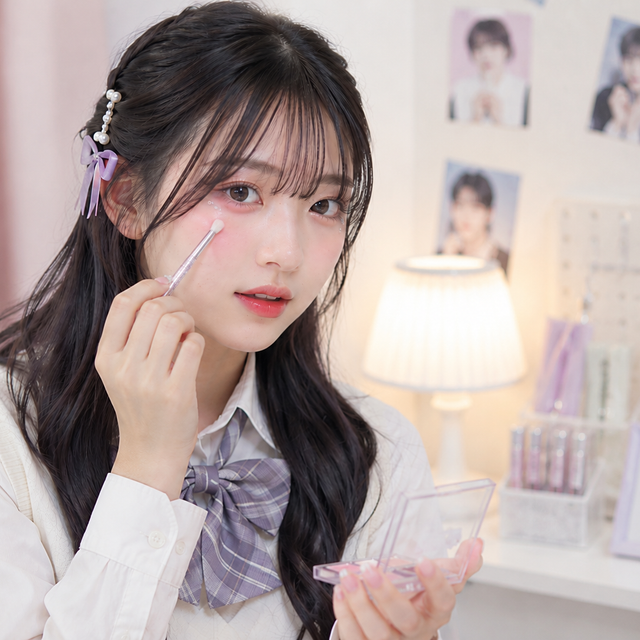 大村美容ファッション専門学校 体験B　推し活メイク1