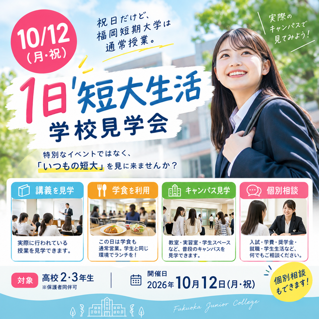 福岡短期大学 「１日短大生活～学校見学会～」1