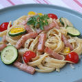 西東京調理師専門学校 6月14日(日) イタリアン ベーコンと夏野菜のパスタ
