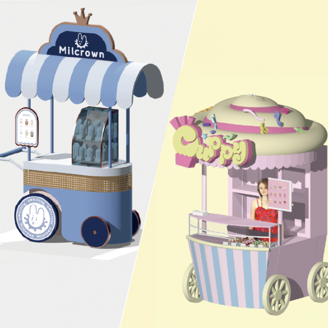 大阪総合デザイン専門学校 3D表現にチャレンジ!お店のCGグラフィック1