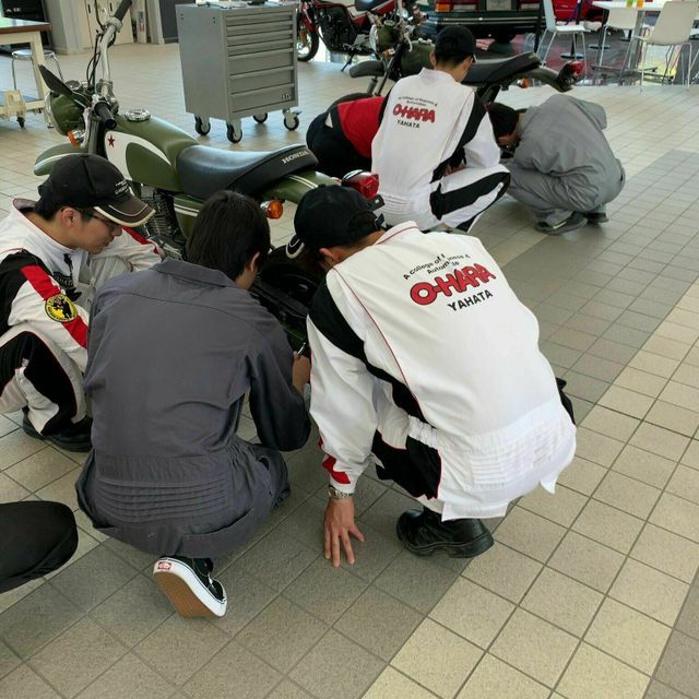 専門学校西日本昴自動車工科大学校 【バイク整備体験】バイクの構造を確認しよう！2