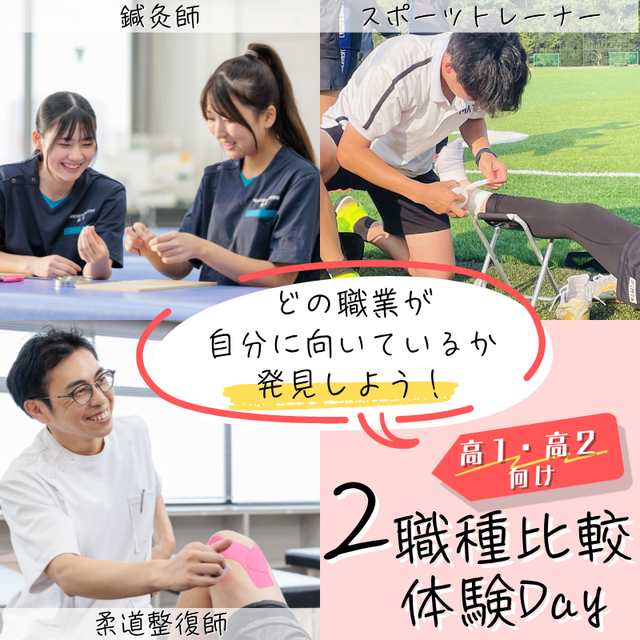 明治東洋医学院専門学校 鍼灸師・柔道整復師・スポーツトレーナーの中から2職種比較体験1