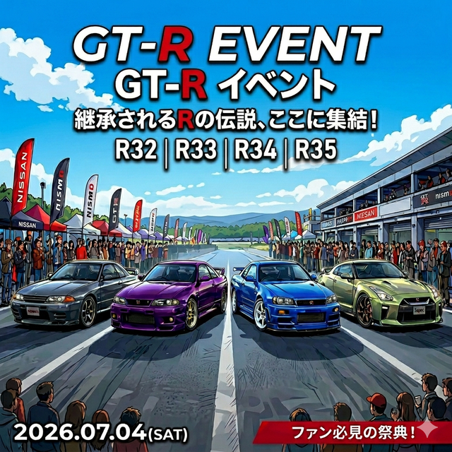 専門学校　日産愛知自動車大学校 GT-Rイベント開催！歴代のGT-Rが勢ぞろい1