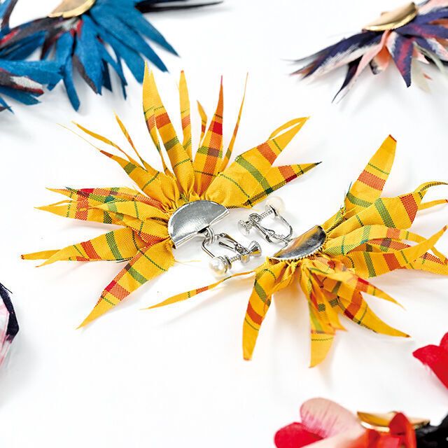 織田きもの専門学校 【体験実習】和布ピアス作り＆アンティークきもの着付け体験1