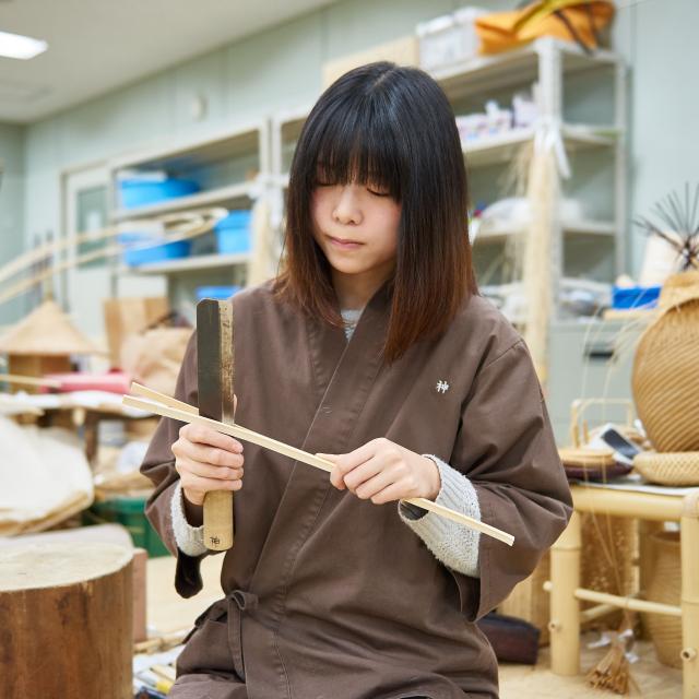 京都伝統工芸大学校 工芸体験キャンパス2018 竹工芸1