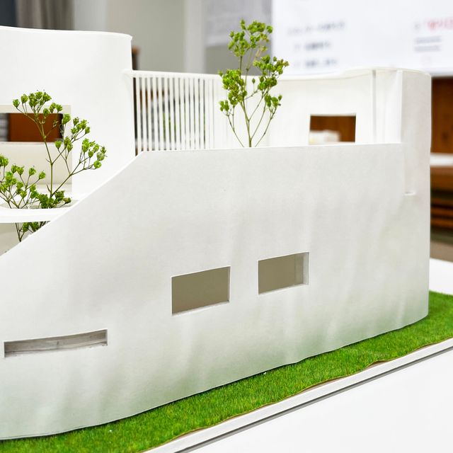 東海工業専門学校金山校 有名建築家の狭小住宅の模型制作！建築模型コース（中級）！2