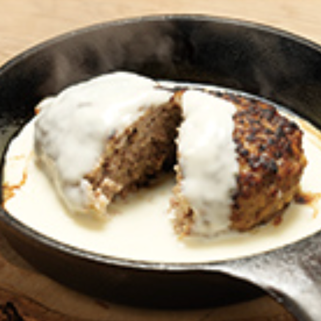 専門学校ビジョナリーアーツ 肉汁たっぷり！チーズハンバーグ1