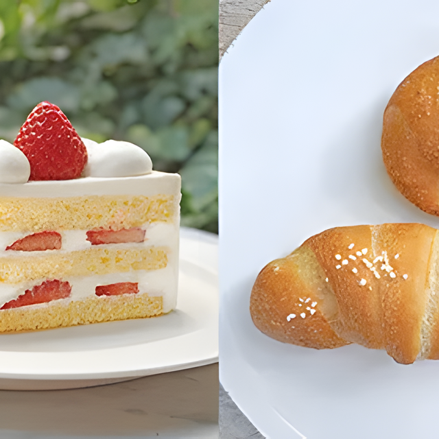 専門学校　福岡ビジョナリーアーツ 【フード】【よくばり体験】ショートケーキ＆塩パン1