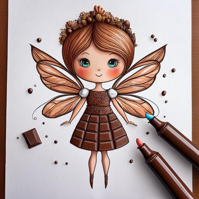 専門学校　札幌デザイナー学院 【イラスト・キャラクター専攻】チョコモチーフのイラスト1