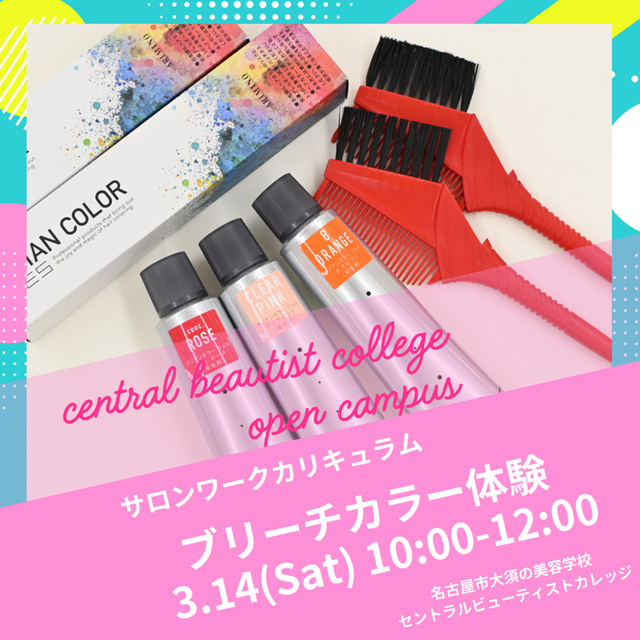 セントラルビューティストカレッジ 【初回の交通費補助あり】ブリーチオンカラー体験1