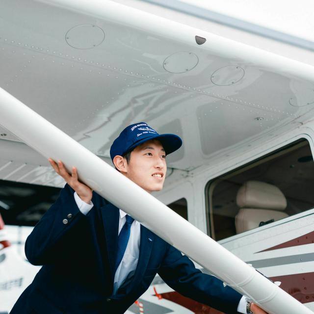 航空大学校の訓練帽